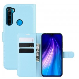 Etuis Portefeuille Xiaomi Redmi Note 8 Simili Cuir Bleu