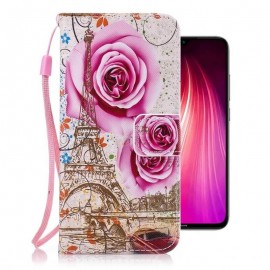 Etuis Portefeuille Xiaomi Redmi Note 8 Fleur