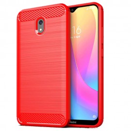 Coque Silicone Xiaomi Redmi 8A Brossé Rouge