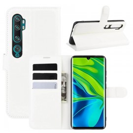 Etuis Portefeuille Xiaomi Mi Note 10 Simili Cuir Blanc