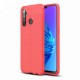 Coque Silicone Realme 5 Pro Tpu Cuir 3D rouge