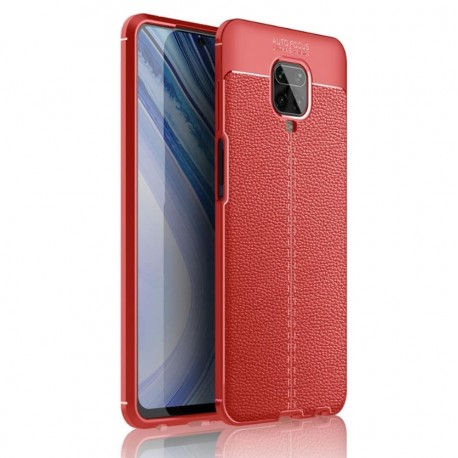 Coque Xiaomi Redmi Note 9 Pro Tpu Cuir 3D Rouge