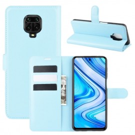 Etuis Portefeuille Xiaomi Redmi Note 9 Pro Simili Cuir Bleu
