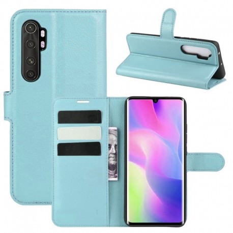 Etuis Portefeuille Xiaomi Mi Note 10 Lite Simili Cuir Bleu