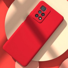 Coque Xiaomi Redmi Note 11 et 11S Silicone Liquide Rouge
