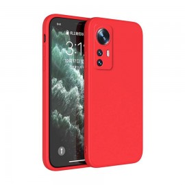 Coque Xiaomi 12T et Pro liquide silicone soyeuse Rouge