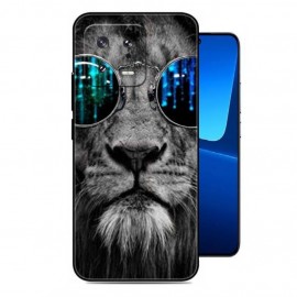 Coque silicone Xiaomi 13 ou Pro Lion à lunettes