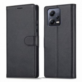 Coque Portefeuille Xiaomi Redmi Note 12 pro Simili Cuir noir