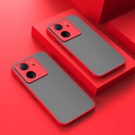 Coque Xiaomi 13T et Pro Silicone et acrylique Rouge