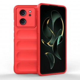 Coque Xiaomi 13T et Pro Gel Ondulée Rouge