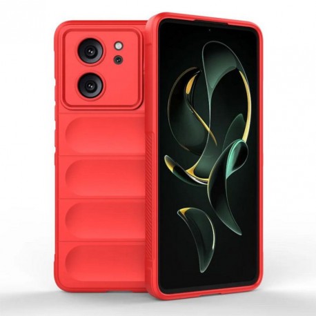 Coque Xiaomi 13T et Pro Gel Ondulée Rouge