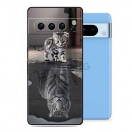 Coque Silicone Google Pixel 8 Pro Chat reflet