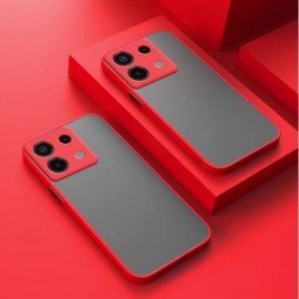 Coque Xiaomi Redmi Note 13 4G ou 5G Silicone et acrylique Rouge
