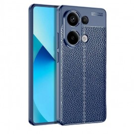 Coque Silicone Xiaomi Redmi Note 13 4G ou 5G Cuir Bleue