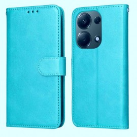Coque Portefeuille Xiaomi Redmi Note 13 4G ou 5G Simili Cuir Turquoise