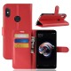 Etuis Portefeuille Xiaomi Redmi Note 5 Simili Cuir Rouge