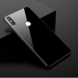 Coque Xiaomi MI 8 Silicone Noir et Verre Trempé