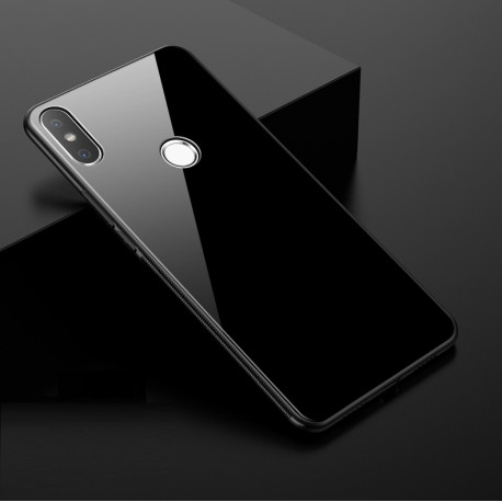 Coque Xiaomi MI 8 Silicone Noir et Verre Trempé