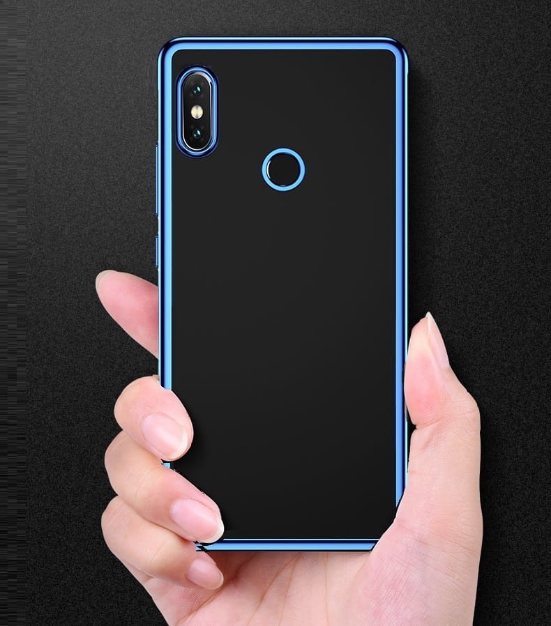 Coque Xiaomi Redmi S2 Tpu Bords Bleu.