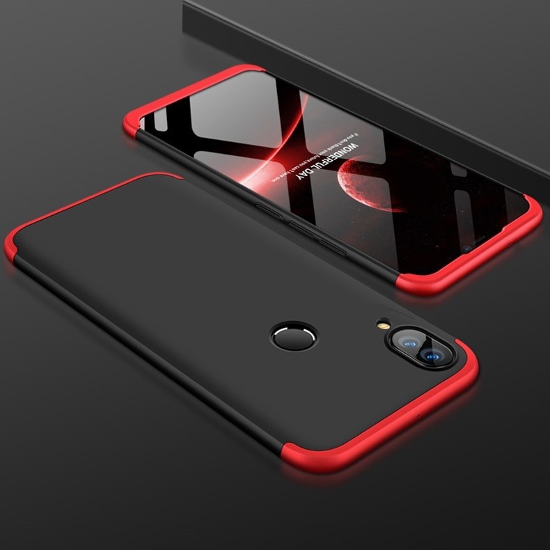 Coque 360 Huawei P Smart Plus Rouge et Noir