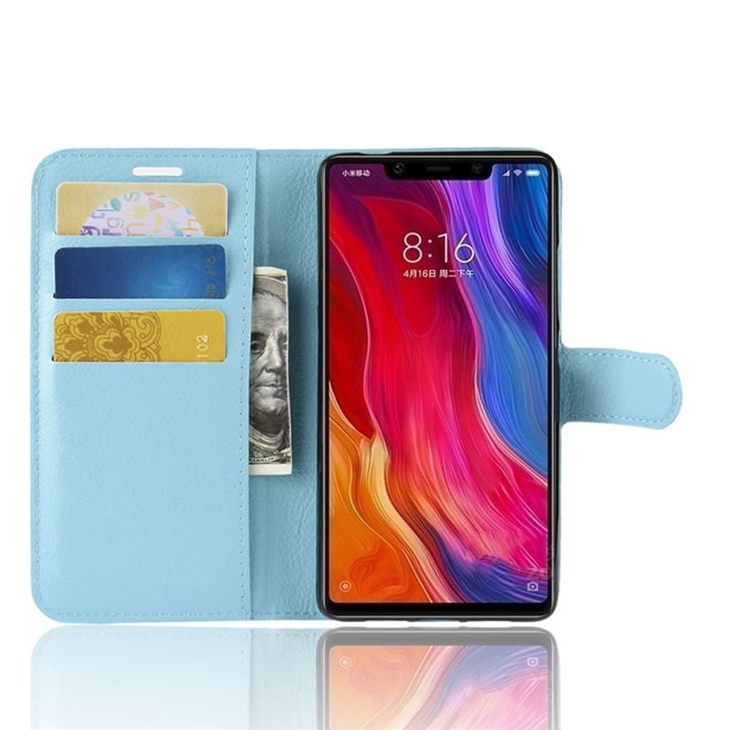 Etuis Portefeuille Xiaomi MI 8 SE  Simili Cuir Bleu