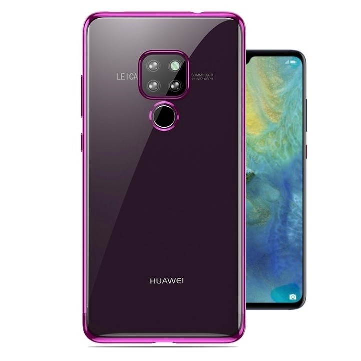 Coque Huawei Huawei Mate 20 Silicone Chromée Rose