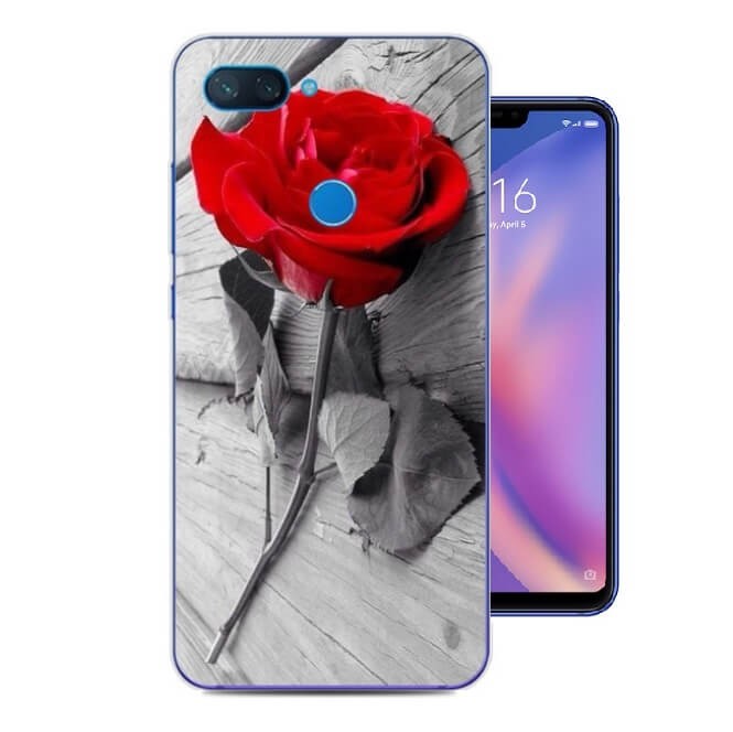 Coque Silicone Xiaomi MI 8 Lite Rose