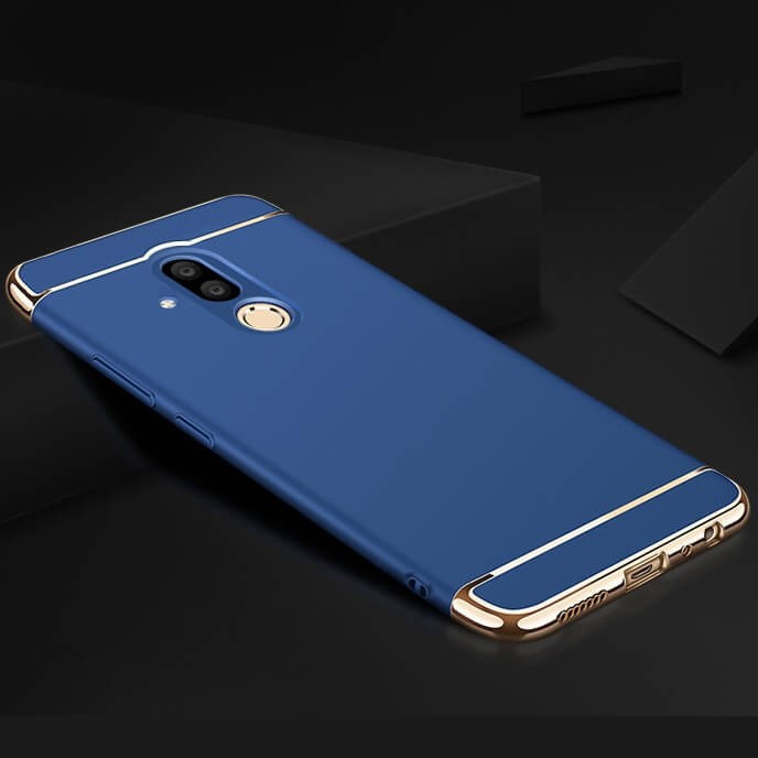 Coque Huawei Mate 20 Lite Rigide Chromée Bleue.