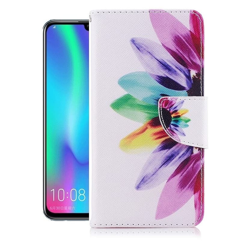 Etuis Portefeuille Huawei P Smart 2019 Simili Cuir Plumes