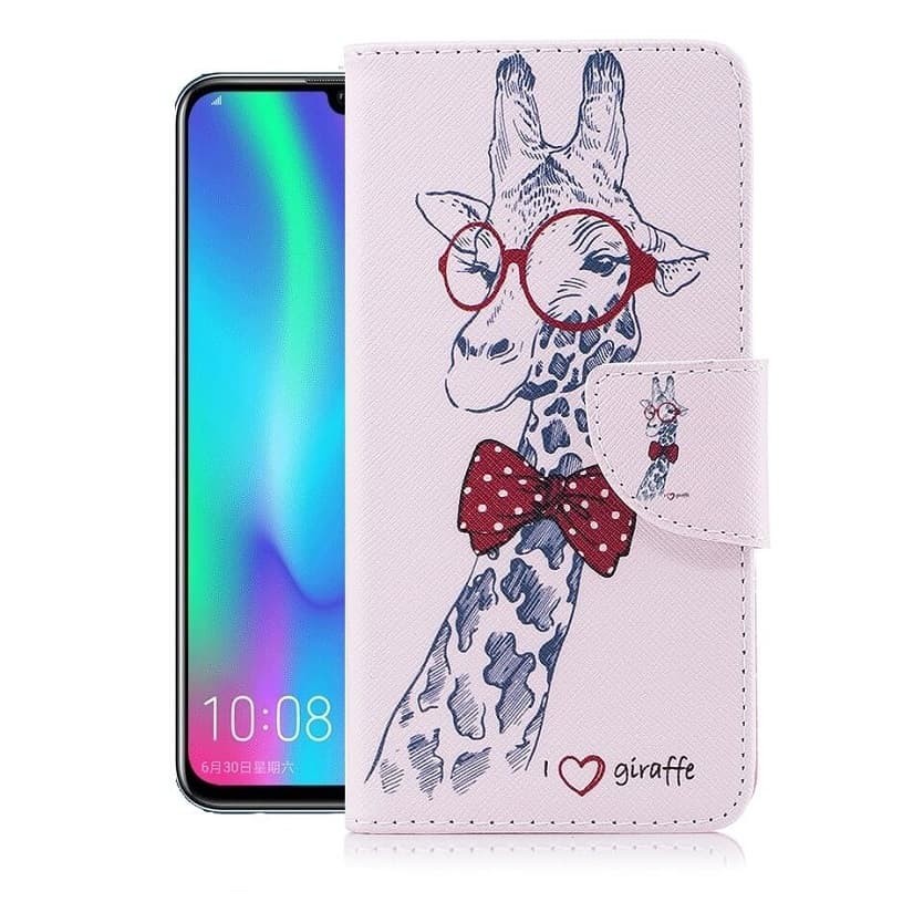 Etuis Portefeuille Huawei P Smart 2019 Simili Cuir Girafe