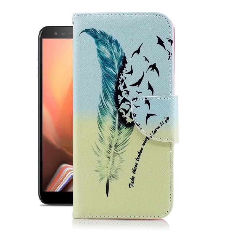 Etuis Portefeuille Samsung Galaxy J6 Plus  Simili Cuir Oiseaux