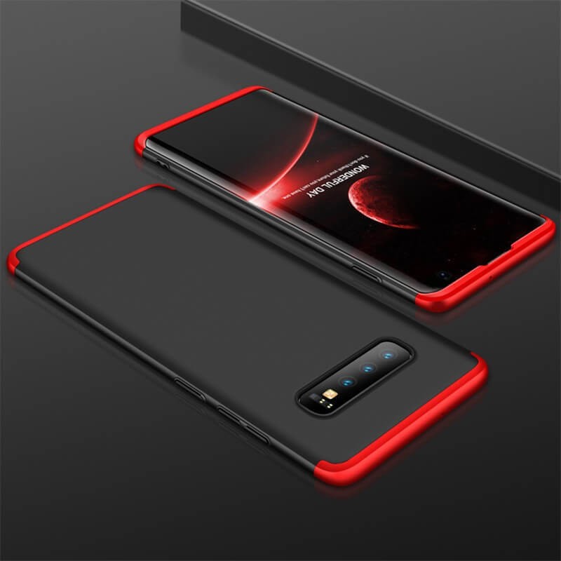 Coque 360 Samsung Galaxy S10  Noir et Rouge.