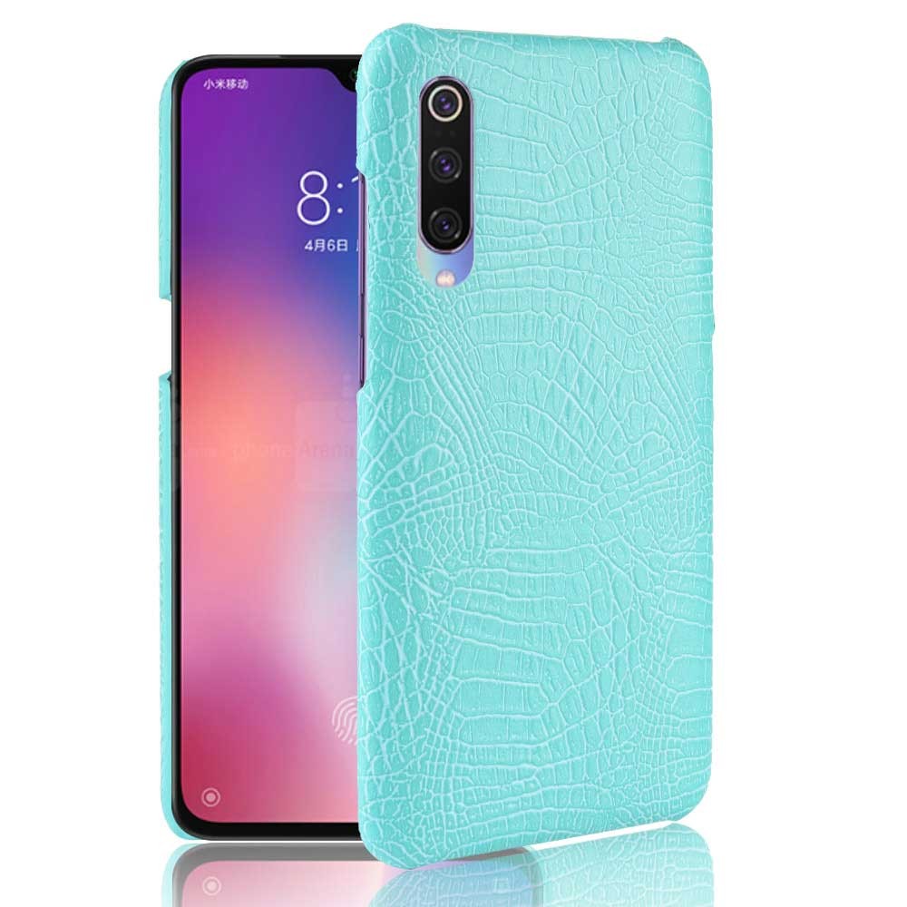 Coque Xiaomi MI 9 SE Croco Cuir Turquoise