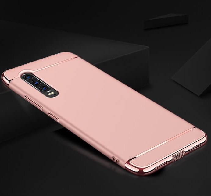 Coque Huawei P30 Rigide Chromée Rose.