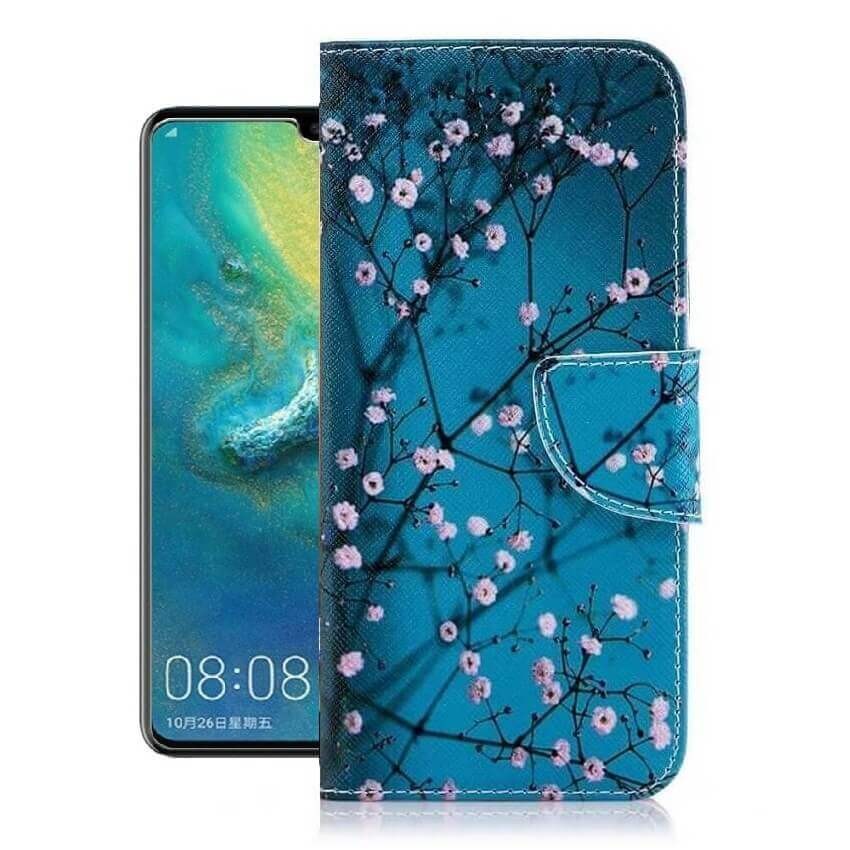 Etuis Portefeuille Huawei P30  Lite Simili Cuir Blossom