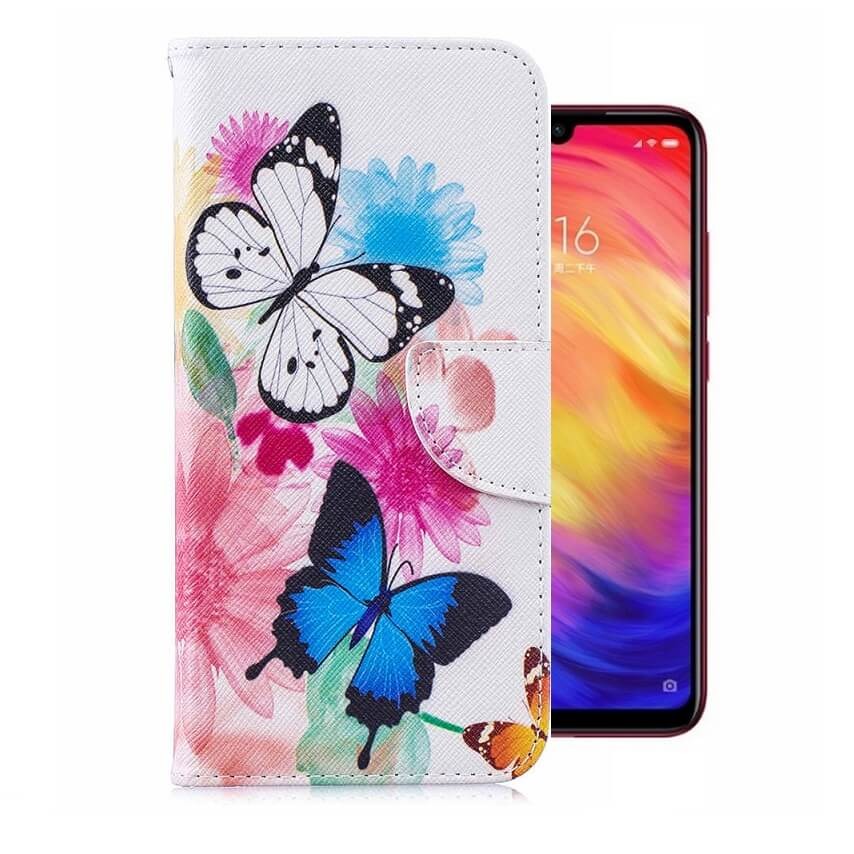 Etuis Portefeuille Xiaomi Redmi 7 Simili Cuir Papillons