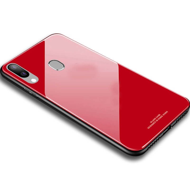 Coque Samsung Galaxy A40 Silicone et Verre Trempé Rouge
