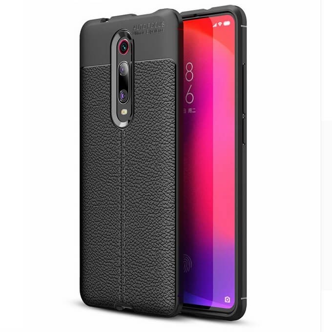 Coque Silicone Xiaomi MI 9T Cuir Noire 3D