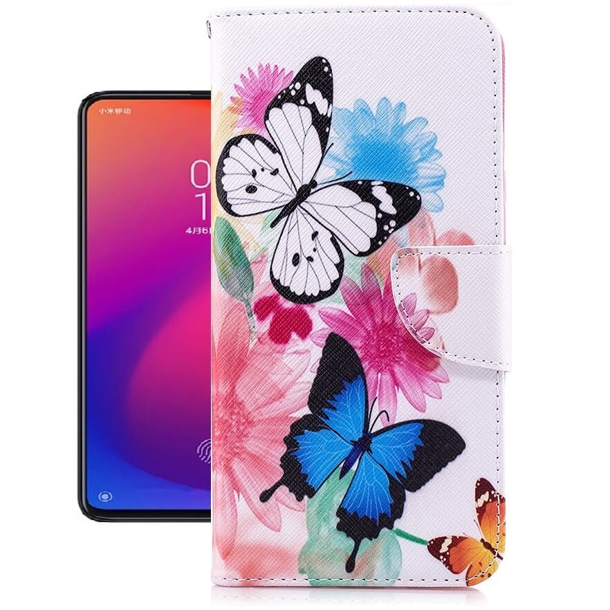 Etuis Portefeuille Xiaomi MI 9T Simili Cuir Papillons