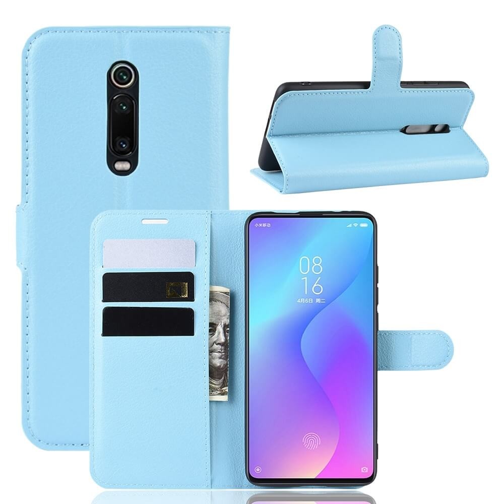 Etuis Portefeuille Xiaomi MI 9T Simili Cuir Bleu.