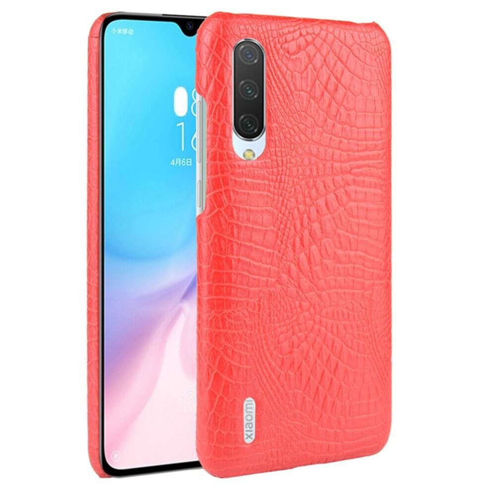 Coque Xiaomi Mi A3 Croco Cuir Rouge