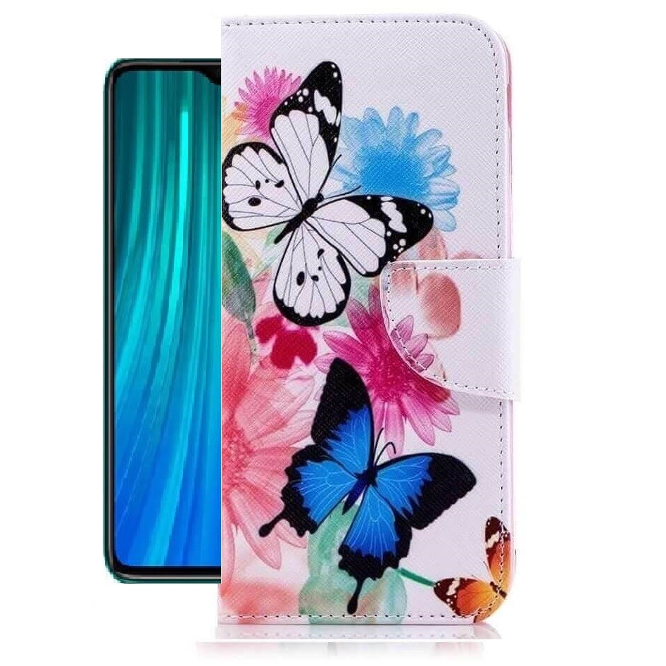 Etuis Portefeuille Xiaomi Redmi Note 8 Pro Simili Cuir Papillon