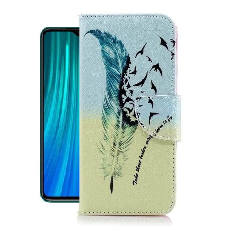 Etuis Portefeuille Xiaomi Redmi Note 8 Pro Simili Cuir Oiseaux