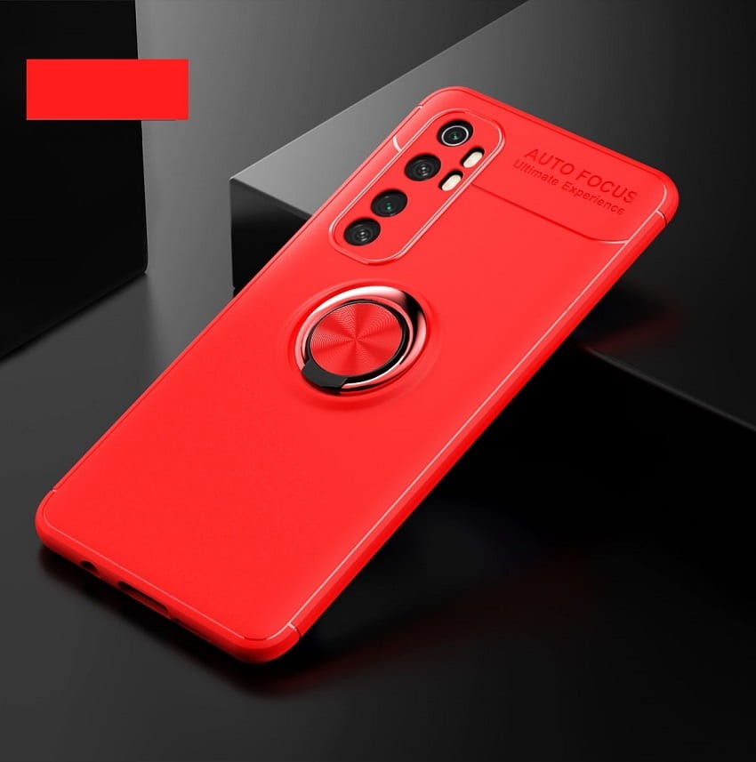 Coque Anneau Xiaomi Mi Note 10 Lite rouge