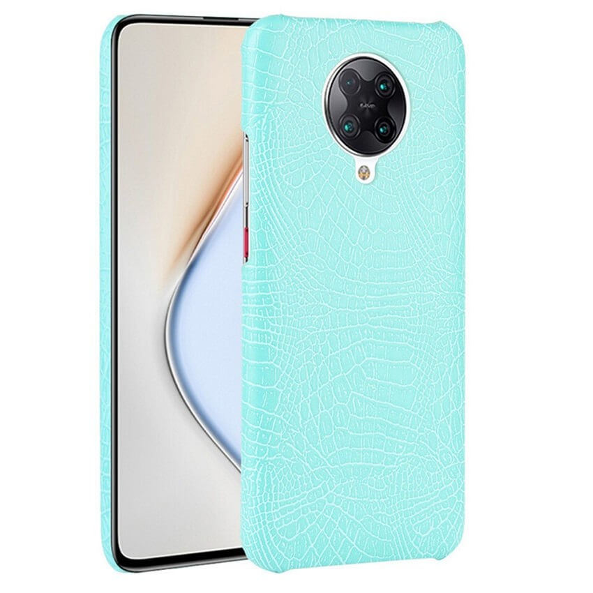 Coque Pocophone F2 Pro Cuir Turquoise