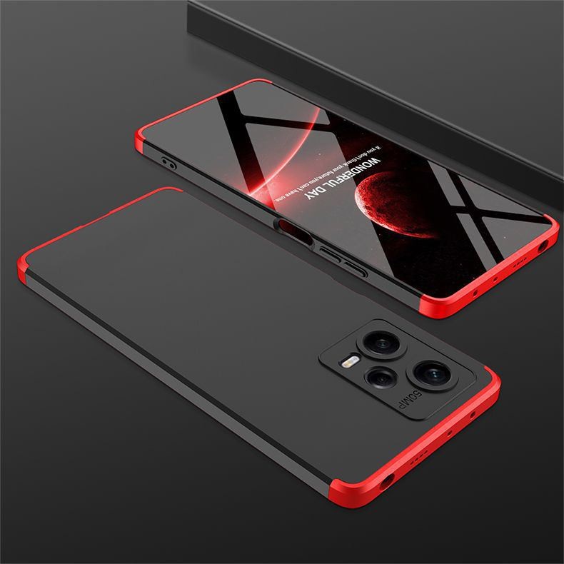 Coque Xiaomi Redmi Note 12 Pro 5G Noire et Rouge 360