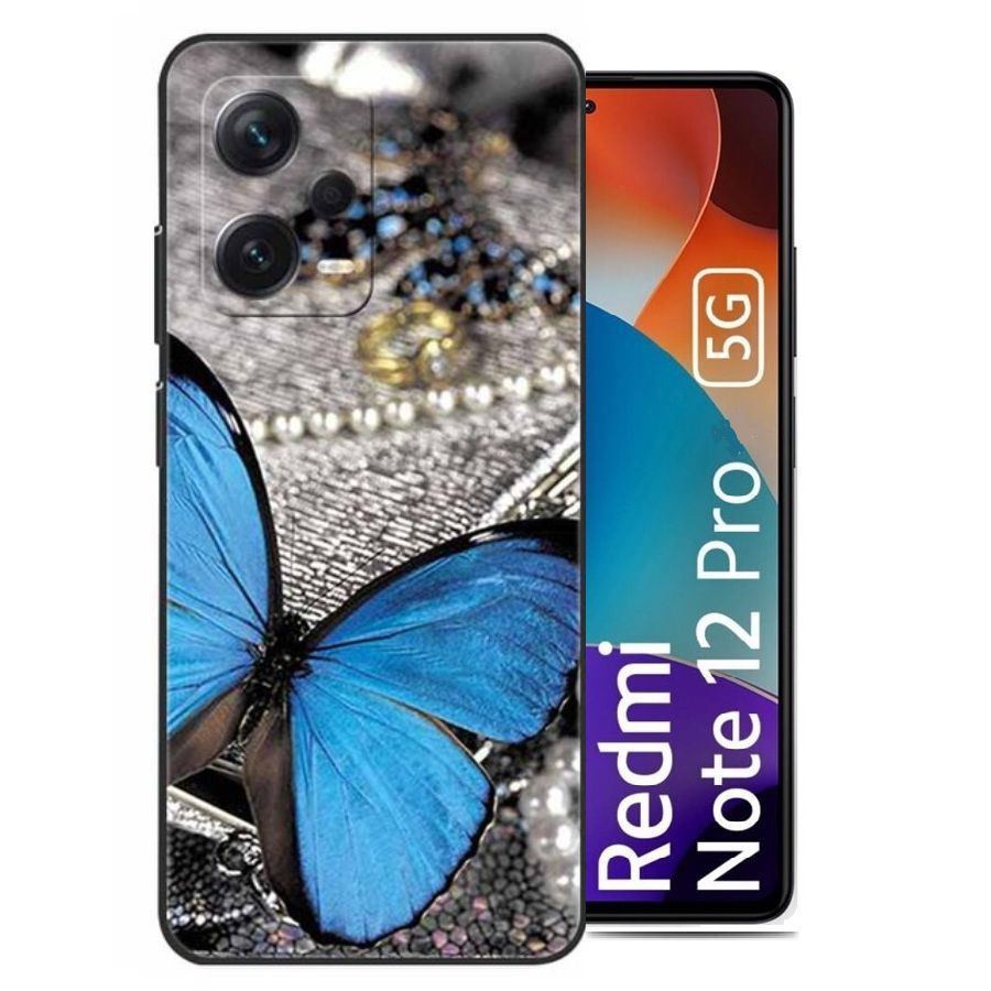 Coque Xiaomi Redmi Note 12 Pro 5G Papillon Silicone